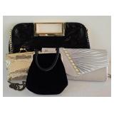ML-BR1 - Lot of 4 Designer Evening Bags: Michael Kors, Silver Clutch, La Regale, and Kenneth Cole Unlisted