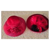 ML-BR1 - Collection of 5 Vintage Ladies Hats with Decorative Accents