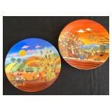 LR - Mixed Decor Collection: Framed Zebra Art, Large Wood Tray, Bowls, Plates & Themed Picture Frames