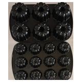 LR - Kitchenware Collection with Popover Pans, Bundt Pan, Springform Pans, Colander, and Salad Spinner