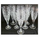 K - Glassware Set with Orrefors Candleholder, Water Glasses, Stemware, and Etched Glass Bowl