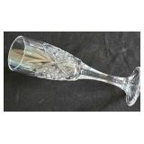 K - Glassware Set with Orrefors Candleholder, Water Glasses, Stemware, and Etched Glass Bowl