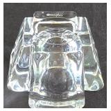 K - Glassware Set with Orrefors Candleholder, Water Glasses, Stemware, and Etched Glass Bowl