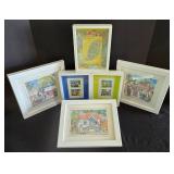 ML-BR1 - Collection of 6 Framed Jill Walker Caribbean Art Prints