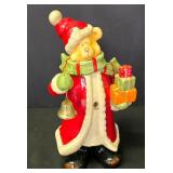 G - Holiday Decor Collection: 18in Snowman, 16.5in Angel, 14in Ceramic Bear