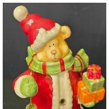 G - Holiday Decor Collection: 18in Snowman, 16.5in Angel, 14in Ceramic Bear