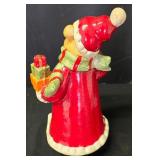 G - Holiday Decor Collection: 18in Snowman, 16.5in Angel, 14in Ceramic Bear