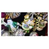 G - Holiday Decor Collection with Tablecloth, Ornaments, Garland, and Figurines