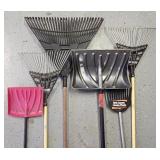 G - Set of 6 Rakes and Snow Shovels - Fiskars, Steel Core, True Temper
