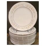 LL-FR - Vintage Grace Fine China Rhapsody 74-Piece Dinnerware Set with Plates, Bowls, Cups, Saucers, Sugar and Creamer