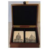 LL-FR - Deluxe Rotating Scrabble Boxed Set with Accessories and Card Game Collection