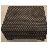 LL-FR - Pair of Thomasville Upholstered Armchairs with Ottoman and Throw Pillows
