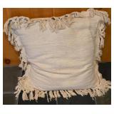 LL-FR - Set of 6 Decorative Throw Pillows Including Large Fringe, Lace, and Striped Styles