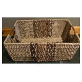 LL-FR - Collection of 9 Woven Baskets Including Longaberger and Large Rectangular Basket