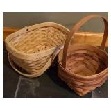 LL-FR - Collection of 9 Woven Baskets Including Longaberger and Large Rectangular Basket