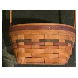 LL-FR - Collection of 9 Woven Baskets Including Longaberger and Large Rectangular Basket