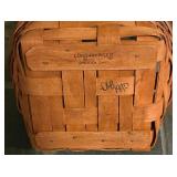 LL-FR - Collection of 9 Woven Baskets Including Longaberger and Large Rectangular Basket