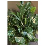 LL-FR - Large Faux Plant Arrangement in Gold-Tone Metal Pot, 3 Ft Tall