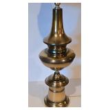 LL-FR - Tall Brass Table Lamp with Shade, 33 Inch Overall Height