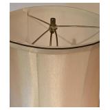 LL-FR - Tall Brass Table Lamp with Shade, 33 Inch Overall Height