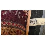 LL-FR - Set of 5 Accent Pillows - Waverly Home, Soft Impressions, and Black Tapestry Pillow