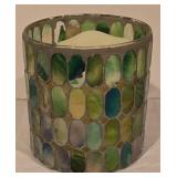 Home Decor Set with Pair of Glass Candlesticks, Mosaic Candleholder, and Royal Tara Pitcher
