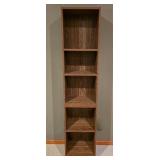 LL-FR - Office Furniture Lot - Black Stool, Desk Chair, Bookcase, and Folding Table