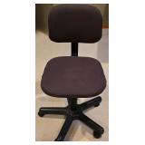 LL-FR - Office Furniture Lot - Black Stool, Desk Chair, Bookcase, and Folding Table