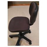 LL-FR - Office Furniture Lot - Black Stool, Desk Chair, Bookcase, and Folding Table