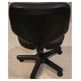 LL-FR - Office Furniture Lot - Black Stool, Desk Chair, Bookcase, and Folding Table