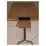 LL-FR - Office Furniture Lot - Black Stool, Desk Chair, Bookcase, and Folding Table