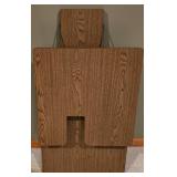 LL-FR - Office Furniture Lot - Black Stool, Desk Chair, Bookcase, and Folding Table