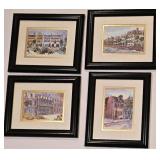 LL-FR - Set of 4 Framed R. Smith Ashbrook Architectural Prints