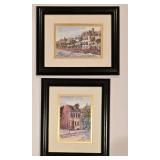 LL-FR - Set of 4 Framed R. Smith Ashbrook Architectural Prints