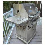 D - Ducane Stainless Steel Propane Gas Grill with Side Burner and Cover