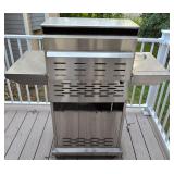 D - Ducane Stainless Steel Propane Gas Grill with Side Burner and Cover