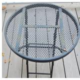 D - Outdoor Patio Set with 3 Rail Baskets, 2 Round and 1 Square Tables, Herb Planter