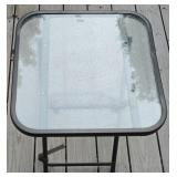 D - Outdoor Patio Set with 3 Rail Baskets, 2 Round and 1 Square Tables, Herb Planter