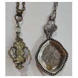 K - Assorted Necklace Lot with Mixed Metals, Charms, and Decorative Accents