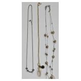 K - Assorted Necklace Lot with Mixed Metals, Charms, and Decorative Accents