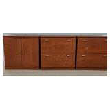 UL - 3 Piece Wood Office Storage Set - Cabinet and 2 Lateral File Drawers