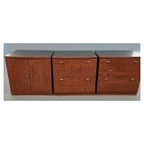 UL - 3 Piece Wood Office Storage Set - Cabinet and 2 Lateral File Drawers