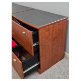 UL - 3 Piece Wood Office Storage Set - Cabinet and 2 Lateral File Drawers