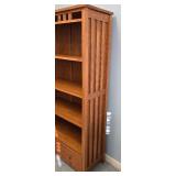 UL - Wooden Bookshelf with Drawer