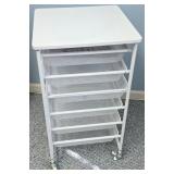 UL - Creative Memories Rolling Storage Bag, White Cart, Storage Cabinets, Photo Albums & Scrapbooking Tools