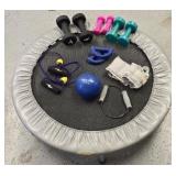 G - Exercise Equipment Set with 40in Trampoline, Dumbbells, Ball, and Accessories