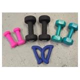 G - Exercise Equipment Set with 40in Trampoline, Dumbbells, Ball, and Accessories