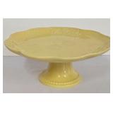 G - Cast Iron Pumpkin Lantern with Metal Leaves and Pedestal Cake Plate Set