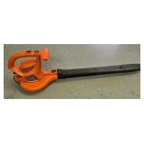 G - Scotts Broadcast Spreader and Black+Decker Leaf Blower with Extension Cord