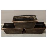 G - Large Collection of Garden Pots, Planters, and Baskets with Metal Organizer